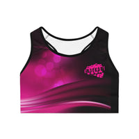 Knockout Pink & Black Seamless Sports Bra
