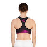 Knockout Pink & Black Seamless Sports Bra