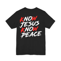 Blue KO No Jesus No Peace Unisex Jersey Short Sleeve Tee