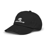 Knockout Never Give Up Unisex Distressed Cap