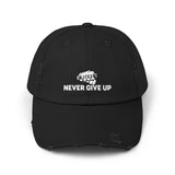 Knockout Never Give Up Unisex Distressed Cap