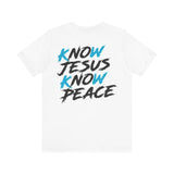 Blue KO No Jesus No Peace Unisex Jersey Short Sleeve Tee