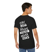 Never Give Up Unisex Short Sleeve Tee