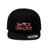 New Red Knockout F Cancer Unisex Flat Bill Hat
