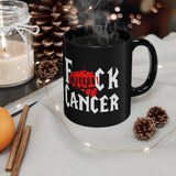 Red F Cancer11oz Black Mug