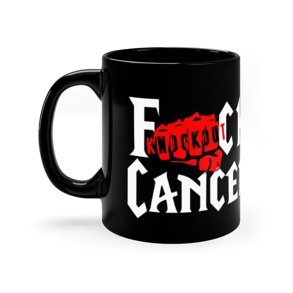 Red F Cancer11oz Black Mug